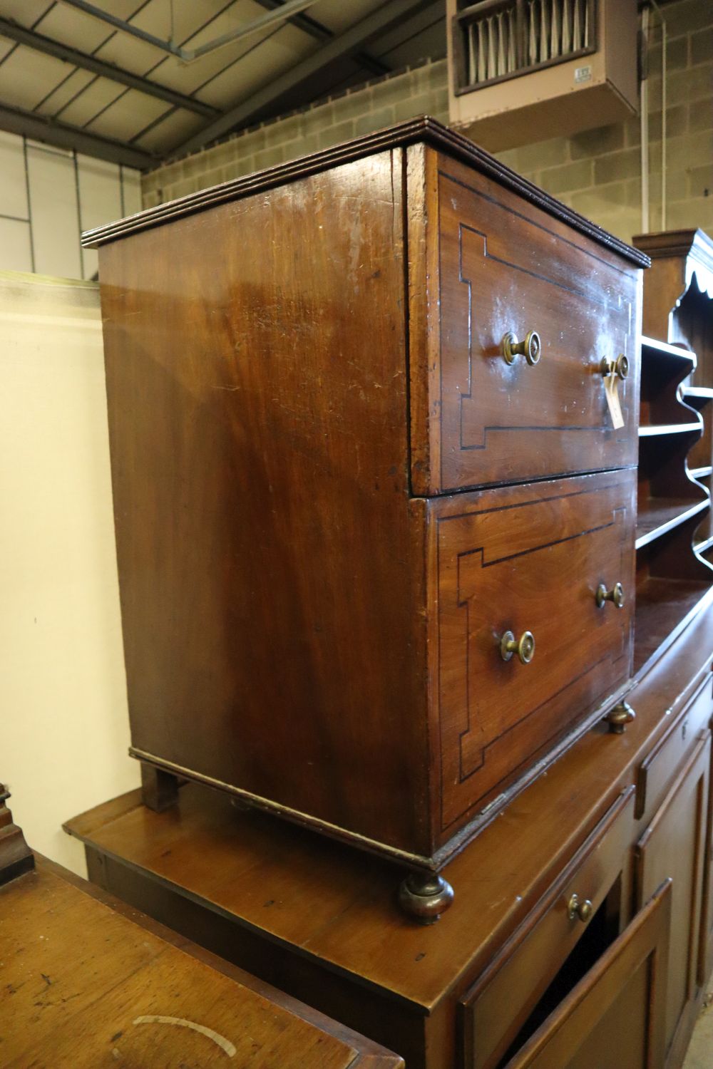 A George IV mahogany night table (converted), width 62cm depth 49cm height 72cm